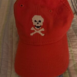 Orange Skull Embroidered Women's Hat